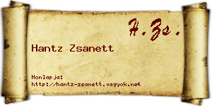 Hantz Zsanett névjegykártya